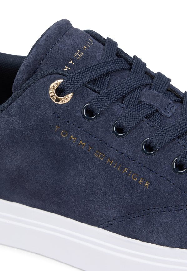 Tommy Hilfiger SUEDE METALLIC LOGO CUPSOLE TRAINERS