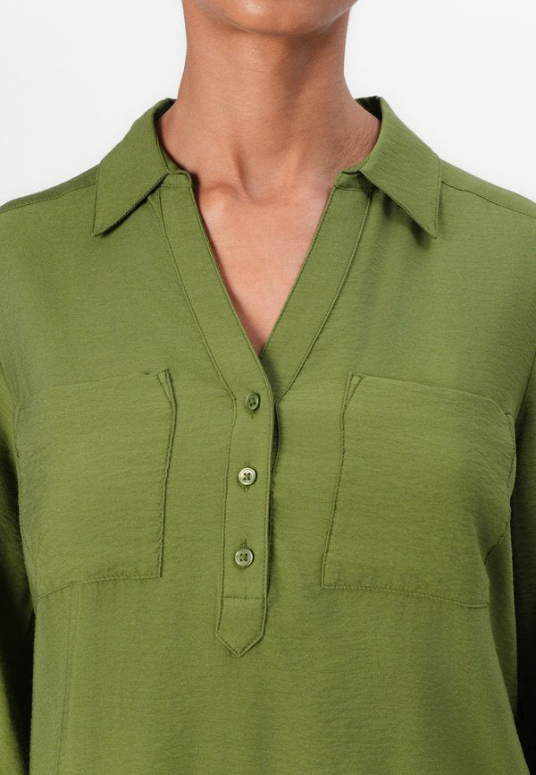 TOM TAILOR BLOUSE STRUCTURED SOLID