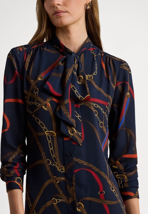 Lauren Ralph Lauren Petite PRINT GEORGETTE TIE-NECK SHIRTDRESS