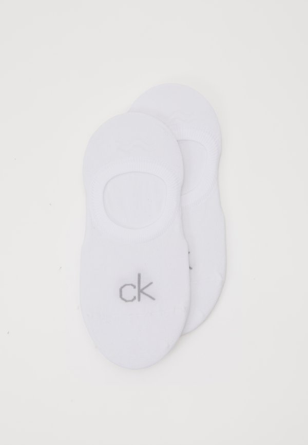Calvin Klein Underwear WOMEN FOOTIE HIGH CUT 2 PACK - Invisible socks - white