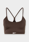 Reebok KENDAL CORE STRAPPY BRA - Medium support sports bra - espresso