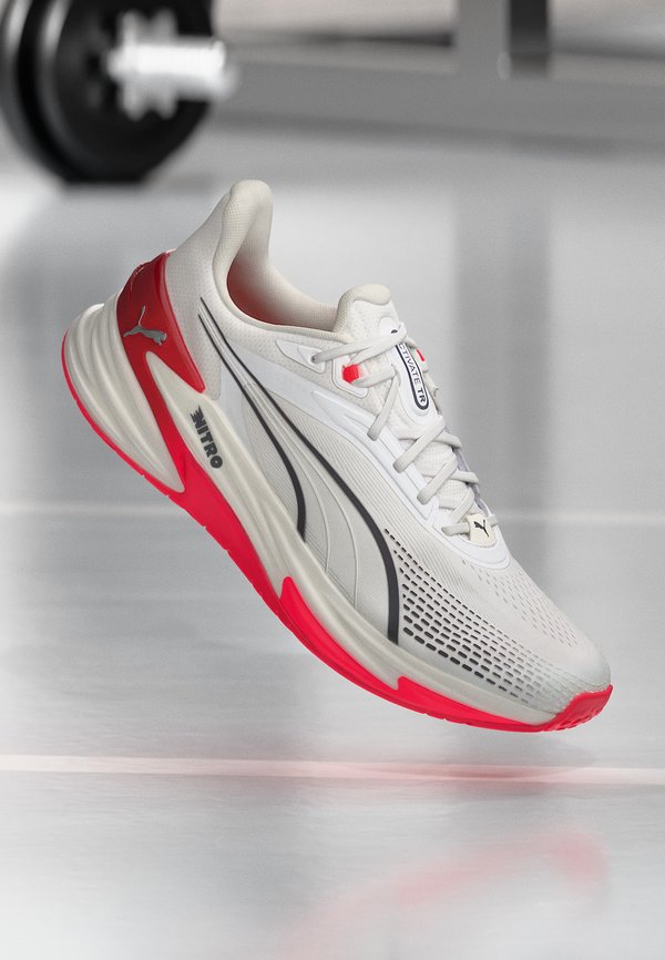 Puma ACTIVATE NITRO UNISEX - Training shoe - white-ultra red-inky depths