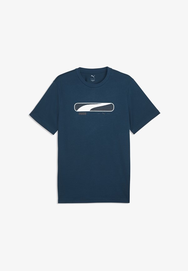 Puma PUMA SPORT LOGO PLAY T-SHIRT - Print T-shirt - midnight petrol