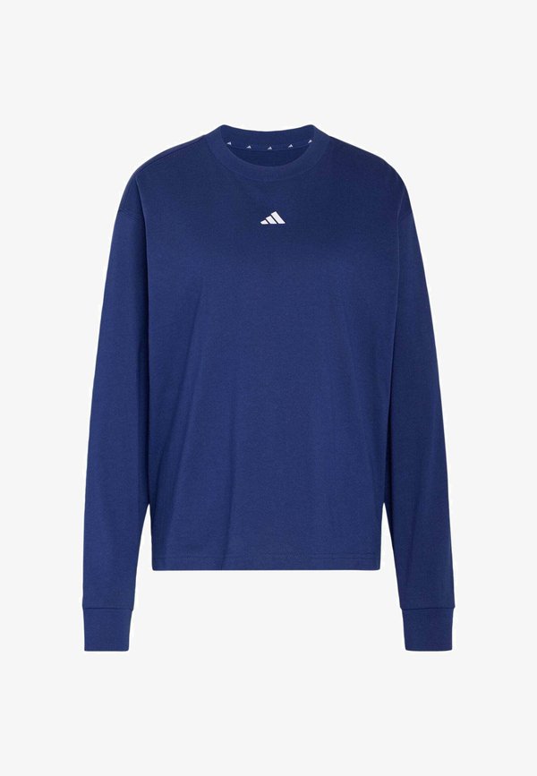 adidas Sportswear ADIDAS SPORTSWEAR 3 STRIPES STUDIO BOYFRIEND LONGSLEEVE TEE - Long sleeved top - dark blue