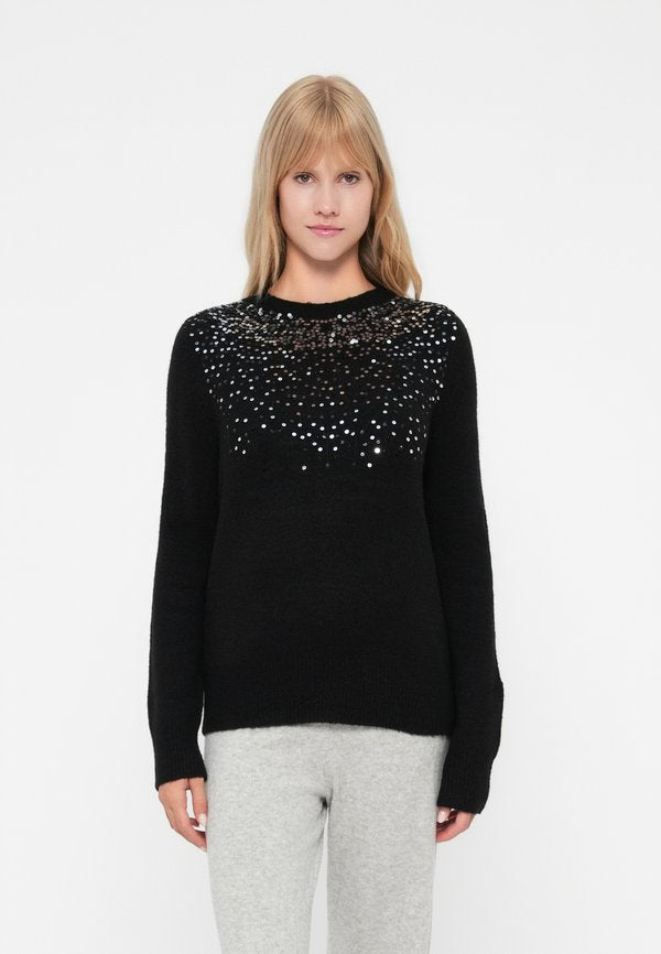 JDY JDYAMINA O NECK SEQUIN PULLOVER