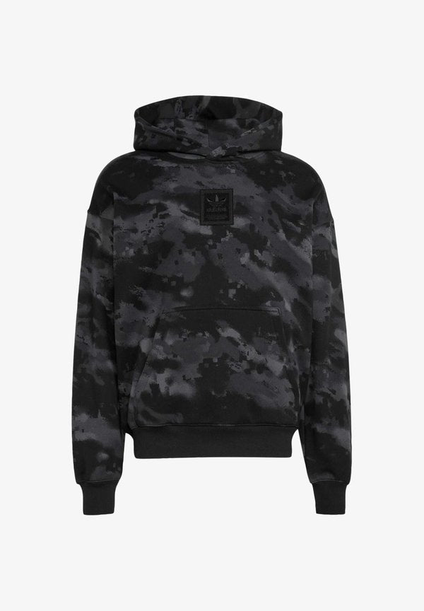adidas Originals ADIDAS ORIGINALS CAMO HOODY - Hoodie - black