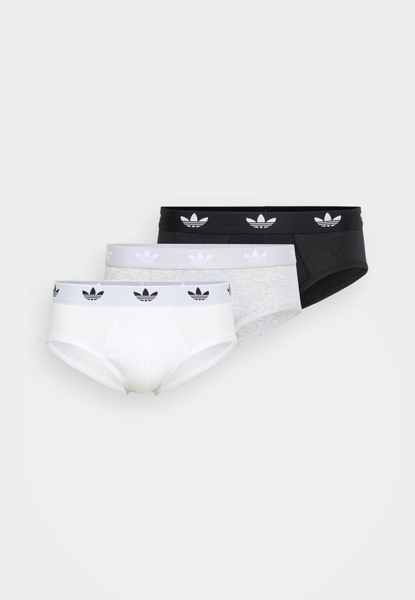 adidas Originals 3 PACK - Briefs - grey melange/black/white