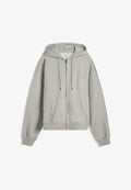 Bershka HOODIE - Zip-up sweatshirt - grey