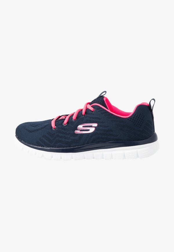 Skechers GRACEFUL WIDE FIT - Trainers - navy/hot pink
