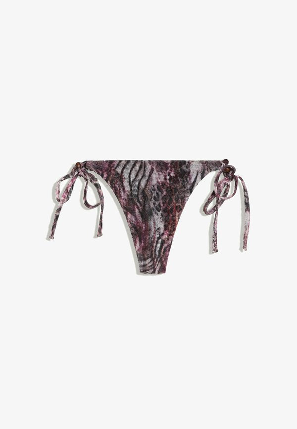 Bershka BIKINI BOTTOMS - Bikini bottoms - bordeaux