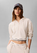 Calvin Klein Jeans Zip-up sweatshirt - vanilla heather