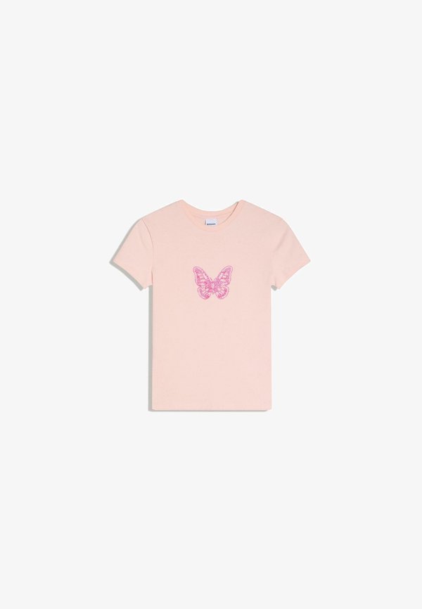 Bershka PRINTED- T-SHIRT - Print T-shirt - light pink