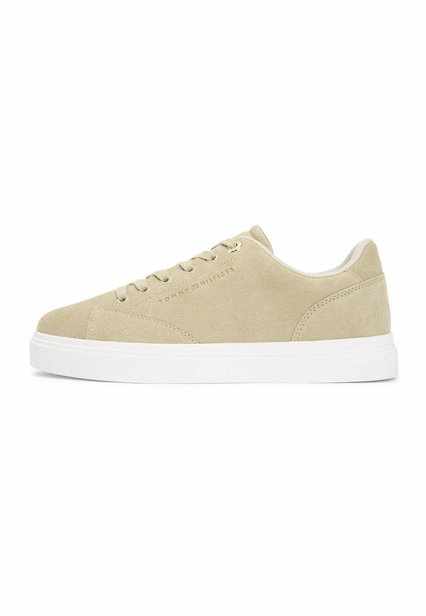 Tommy Hilfiger SUEDE METALLIC LOGO CUPSOLE TRAINERS