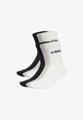 adidas Performance LINEAR CREW CUSHIONED 6 PAIR PACK - Sports socks - medium grey heather/white/black
