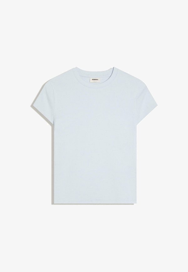 Bershka SHORT SLEEVES WITH A ROUND NECK - T-SHIRT 02666152 - Basic T-shirt - blue-grey