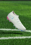 Puma FUTURE 9 MATCH FG/AG - Firm-ground football boots - white/luminous blue/luminous pink