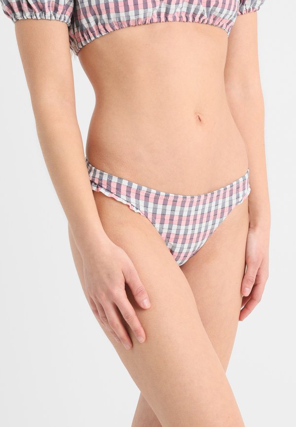 Topshop CHECK FRILL PANT