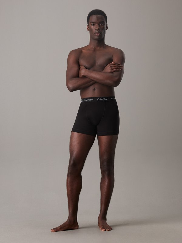 Calvin Klein Underwear TRUNK COTTON STRETCH 3 PACK  - Trunks - grey/blue/black