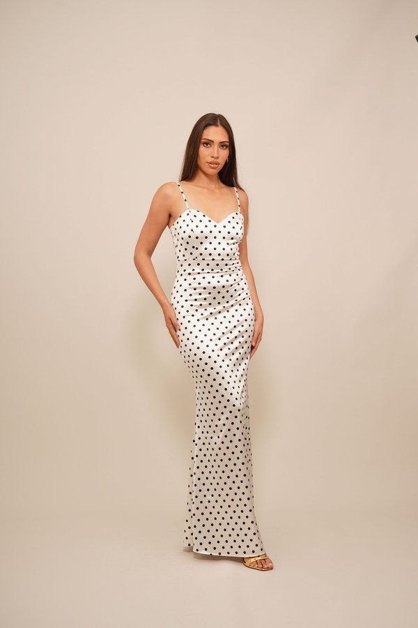 WAL G. MADALINE HEART NECK LINE MAXI