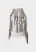 David Koma METALLIC CHAIN FRINGE EMBROIDERY
