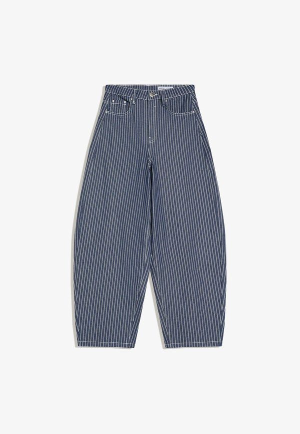 Bershka Trousers - light blue