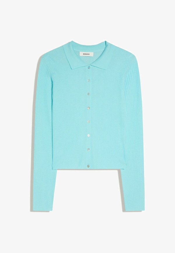 Bershka LIGHTWEIGHT JACKET – CARDIGAN - Cardigan - light blue