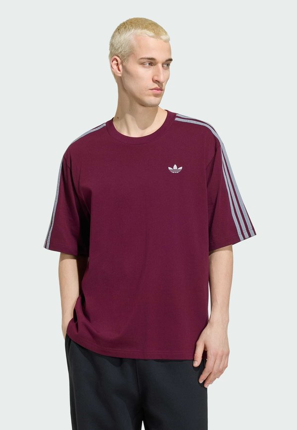 adidas Originals 3S TEE - Print T-shirt - maroon