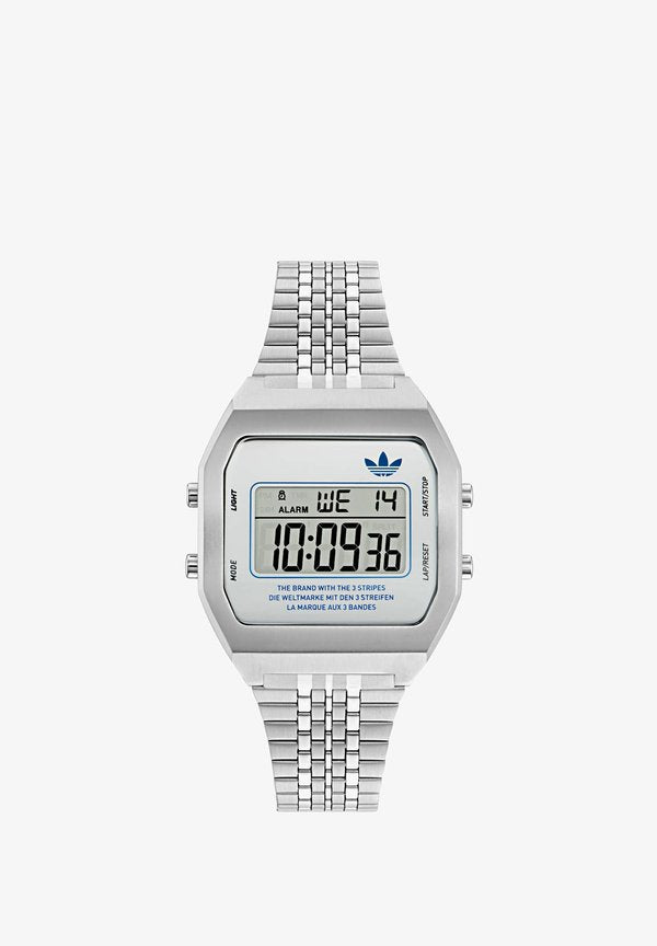 adidas Originals DIGITAL TWO - Digital watch - silver tone