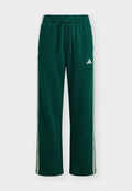 adidas Sportswear ESSENTIALS 3 STRIPES OPEN HEM PANTS - Tracksuit bottoms - collegiate green/ivory