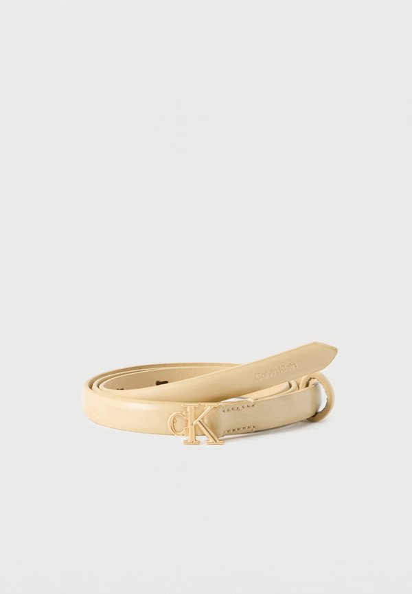 Calvin Klein ROUND BUCKLE - Belt - beige