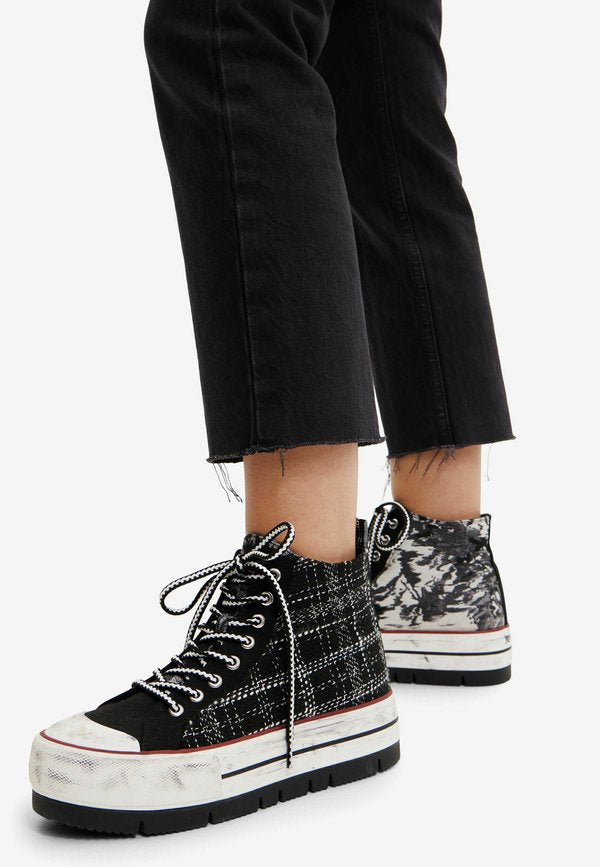 Desigual TARTAN PLATFORM HIGH-TOP