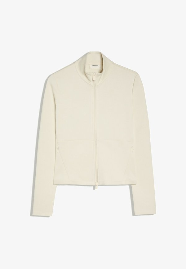 Bershka JACKET - Zip-up sweatshirt - beige