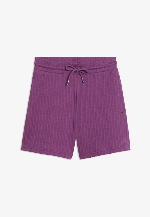 Puma HER HIGH-WAIST SHORTS - Shorts - plum wine