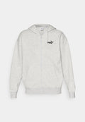 Puma SMALL LOGO COMFORT FULL-ZIP HOODIE - Zip-up sweatshirt - light gray heather