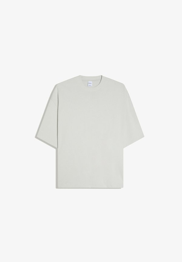 Bershka BOXY SHORT SLEEVE - T-SHIRT 00077443 - Basic T-shirt - light grey