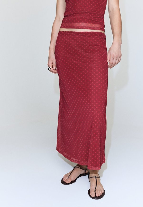 Mango ADULT - Maxi skirt - red