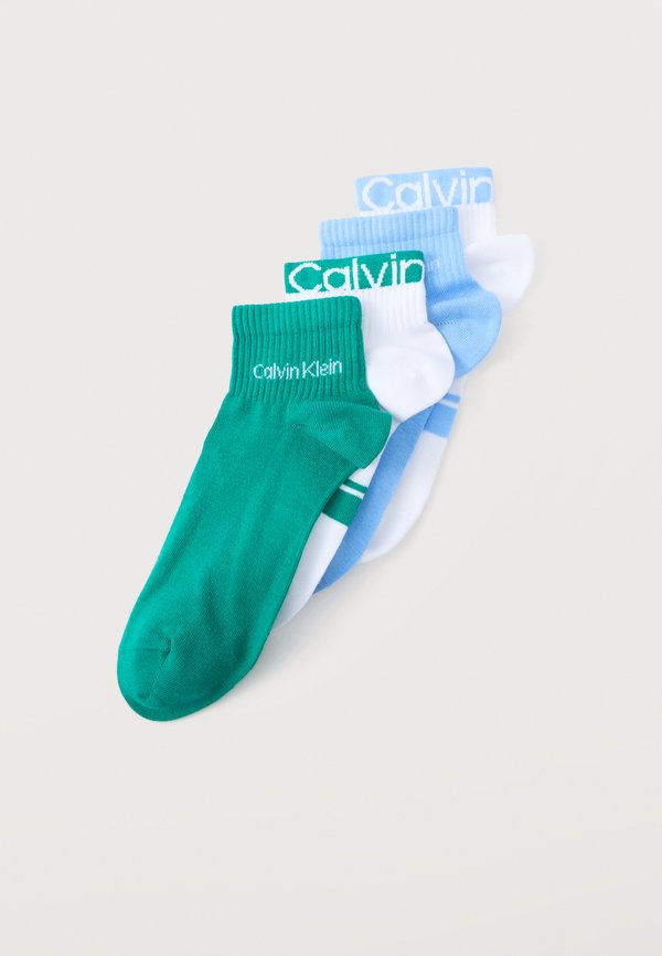 Calvin Klein Underwear LOGO 4 PACK - Socks - blue/jade green
