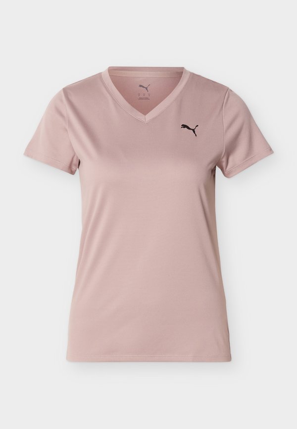 Puma TAD ESSENTIAL V NECK TEE - Sports T-shirt - sandstone