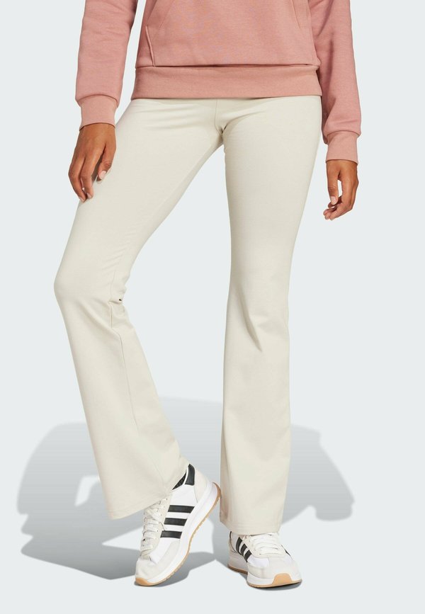 adidas Sportswear ESSENTIALS SMALL LOGO FLARED - Leggings - alumina   white