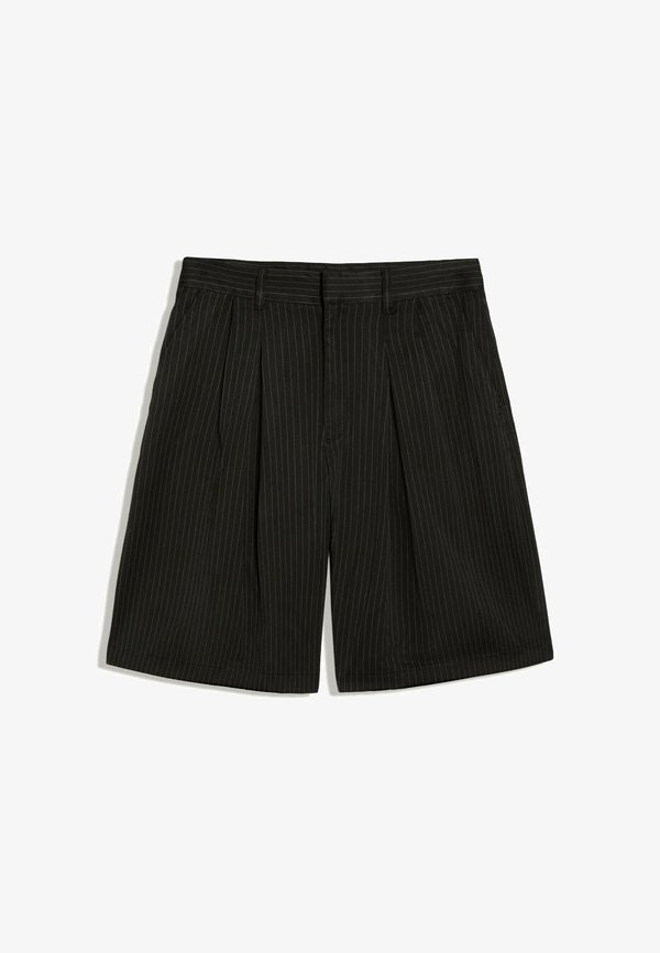 Bershka WIDE LEG- BERMUDA SHORTS - Shorts - black