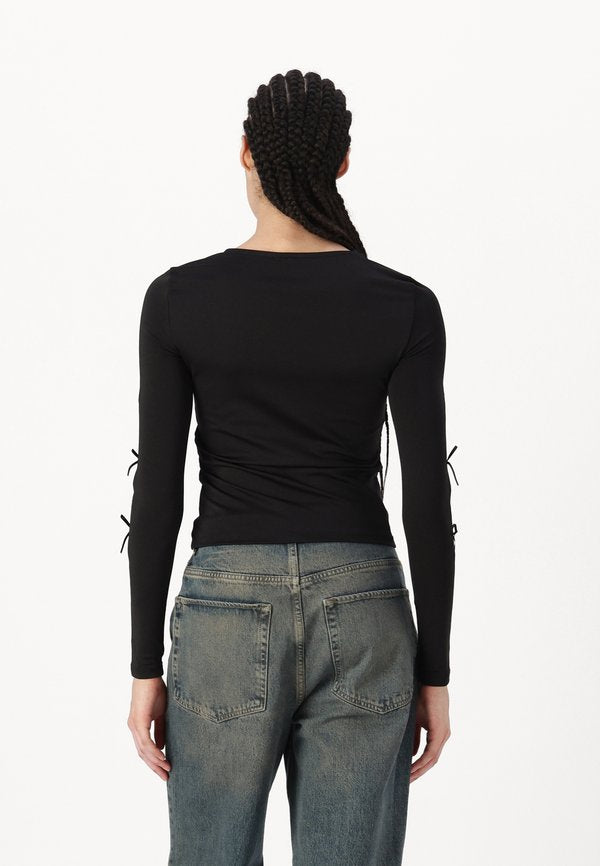 Pieces PCSELINA O-NECK BOW