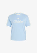 adidas Sportswear ADIDAS SPORTSWEAR LUX TIRO LOOSE GRAPHIC T-SHIRT - Print T-shirt - glow blue
