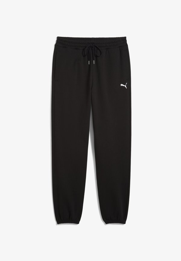 Puma WARDROBE ESSENTIALS RELAXED JOGGING - Tracksuit bottoms - black