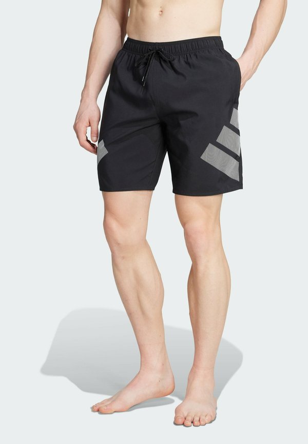adidas Sportswear BIG BARS - Swimming shorts - black white
