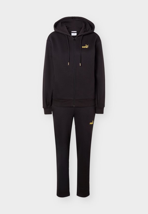 Puma METALLIC HOODED STANDARD SUIT - Tracksuit - black