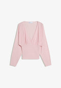 Bershka V-NECK JUMPER - Jumper - light pink