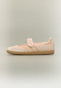 adidas Originals SAMBA JANE - Ankle strap ballerina shoes - quartz/halo blush/gold-coloured metallic