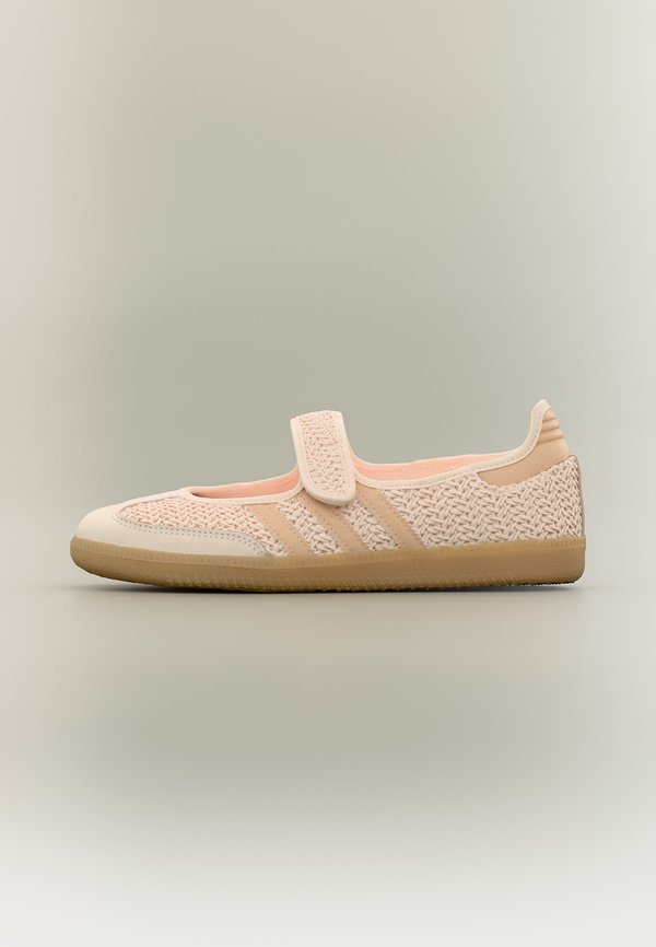 adidas Originals SAMBA JANE - Ankle strap ballerina shoes - quartz/halo blush/gold-coloured metallic