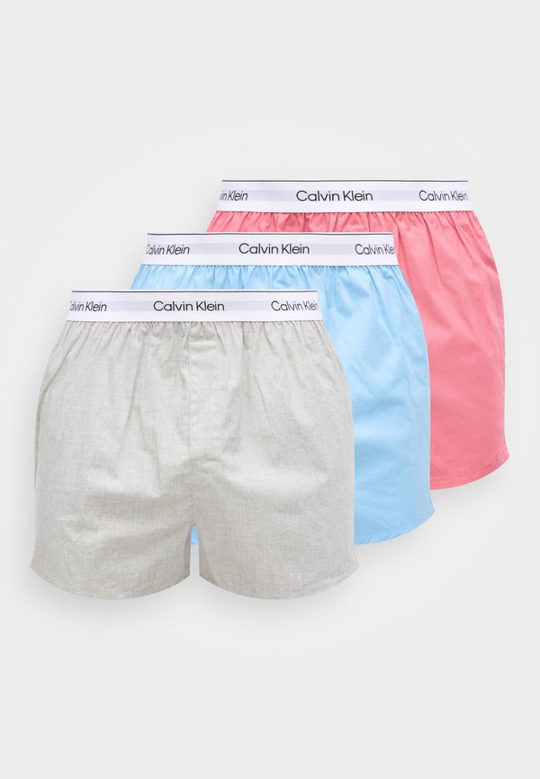 Calvin Klein Underwear ICON 3 PACK - Boxer shorts - brilliant pink/gulf blue/grey heather
