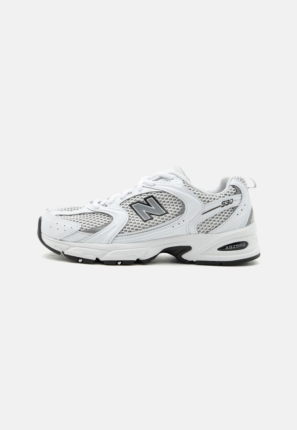 New Balance U530 UNISEX - Trainers - white/silver-coloured metallic